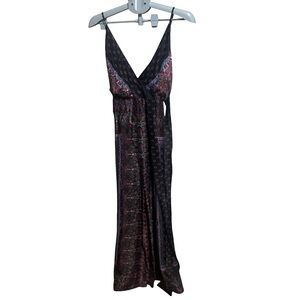 Free People Multicolor Patterned Jumpsuit - black pink purple